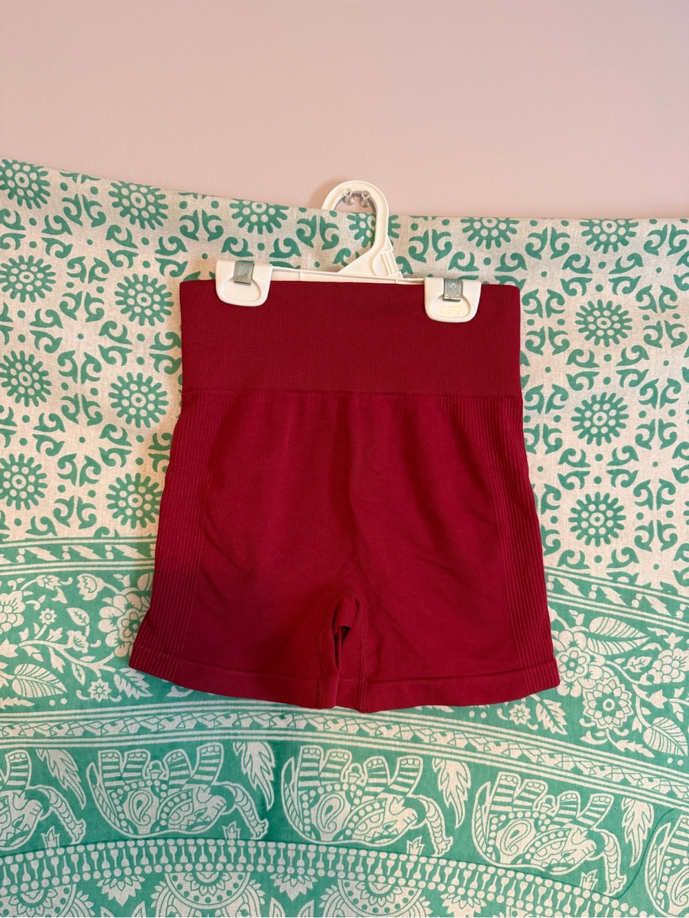 SHEIN High-Waist Red Athletic Shorts